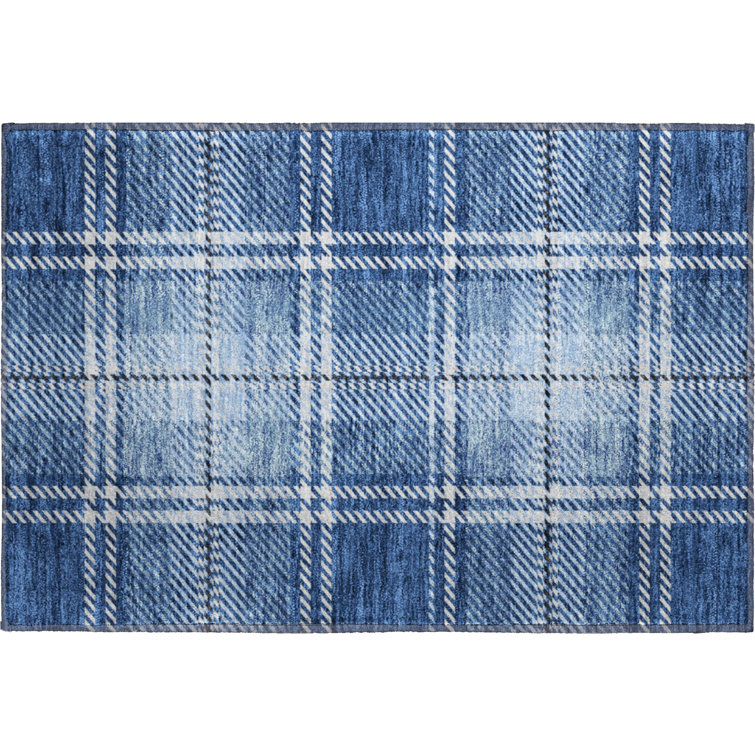 Premium Machine Washable Prisco Navy Rug