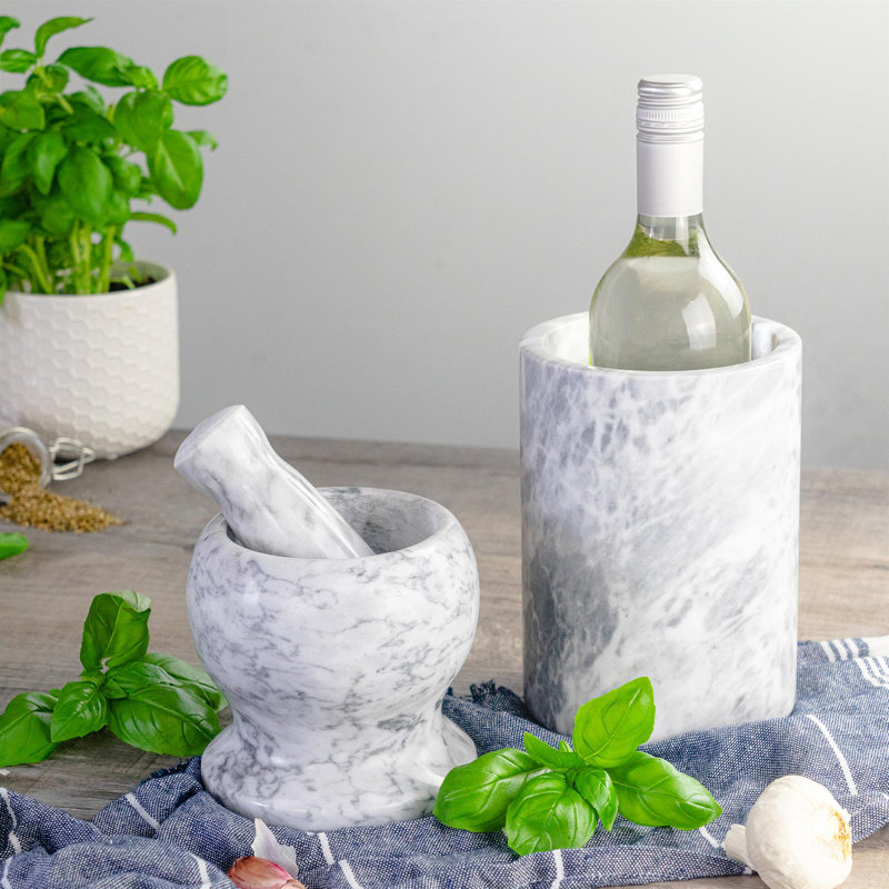Marble Mortar And Pestle Set