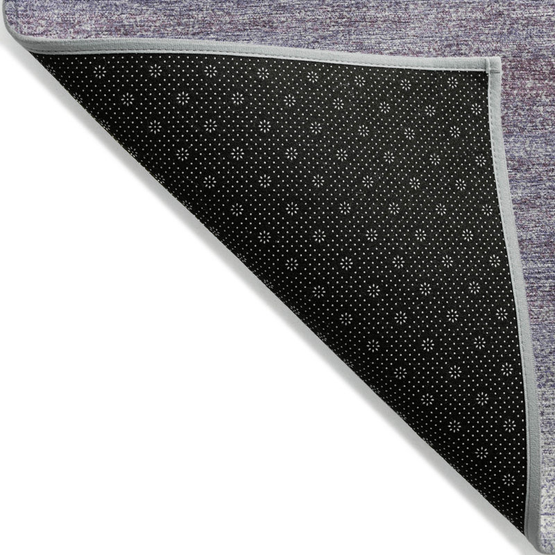 Tapis intérieur lavable rayé lavande et ivoire 3 pi x 5 pi