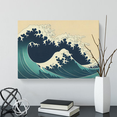 XXX-H1022-WF-5314X Japanese Wave Art - Wrapped Canvas Painting