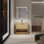 Meuble-lavabo de salle de bain avec lavabo en céramique, 2 portes à fermeture douce, meuble-lavabo autoportant, contreplaqué-115688353-115688351