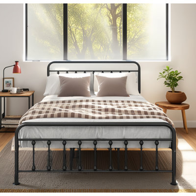 Queen Size Metal Platform Bed Frame