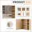 Natural Wood Grain Multi-Function Mirror Cabinet - Clear Mirror and Storage Space. MDF material mirror cabinet,a separate wall mounted bathroom mirror for storage and space saving