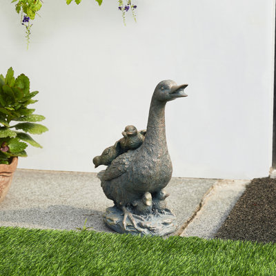 Diahn Animals Weather Resistant UV Resistant Stone Fiberglass Polyresin Garden Statue