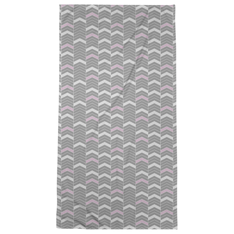 Stephenie Beach Towel, Gray/Pink