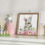 Décoration murale encadrée de Pâques sur toile, décorations de lapin de Pâques, décoration murale printemps rustique avec joli lapin et fleurs pour la maison-752145070