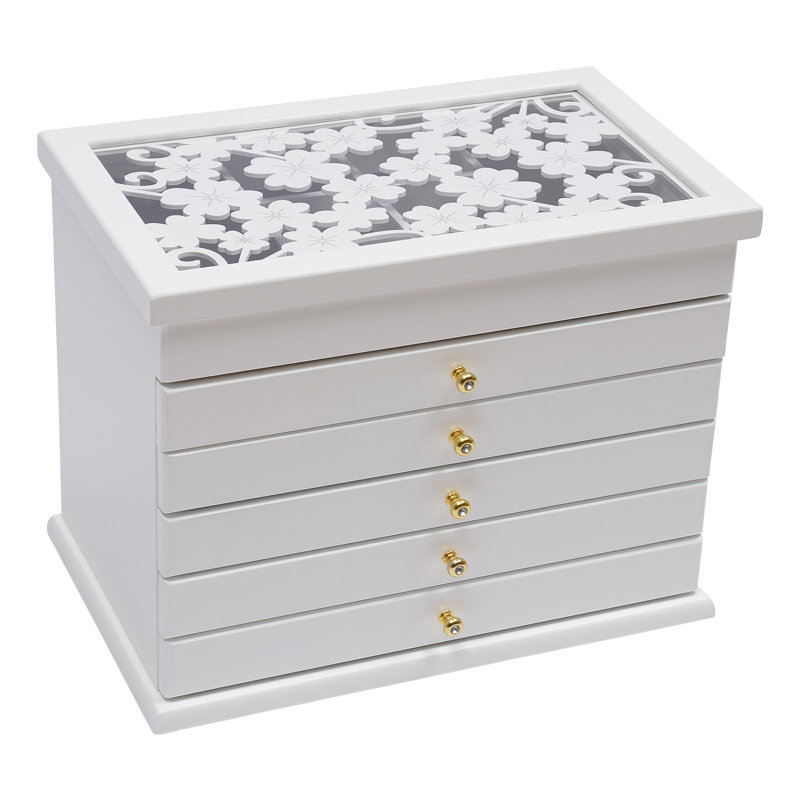 Wood Jewellery Box + Drawers