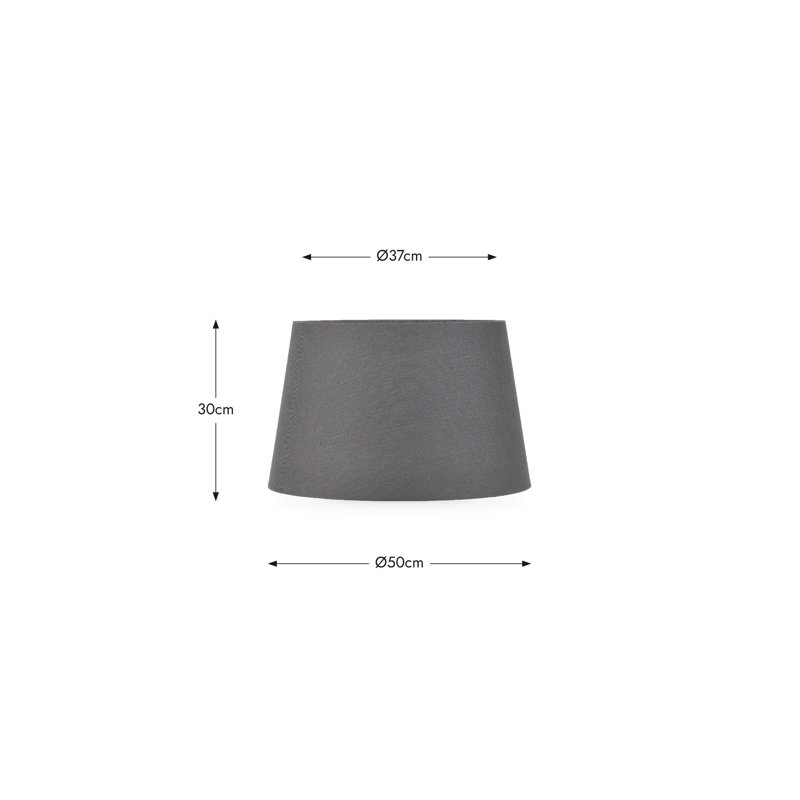 Lys Empire Lamp Shade ( Uno ), 30cm H x 51cm W x 51cm D, Grey