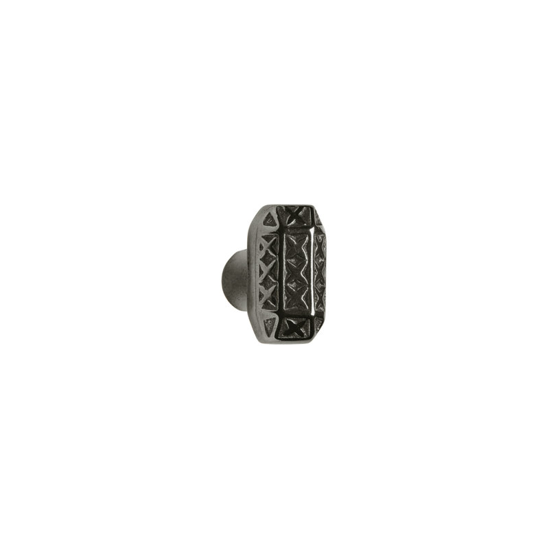 Emerald Bronze Rectangular Knob, Silicon Bronze Dark Lustre
