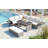 5-Piece Outdoor Patio Rattan Sofa Set, Sectional Pe Wicker L-Shaped Garden Furniture Set With 2 Extendable Side Tables, Dining Table And Washable Covers For Backyard, Poolside, Indoor-836809577-836809572