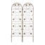 Ensemble de 2 treillis de jardin en métal 71 po x 19,7 po antirouille pour plantes grimpantes-129460411