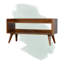 Banc de rangement en bois massif Uwais