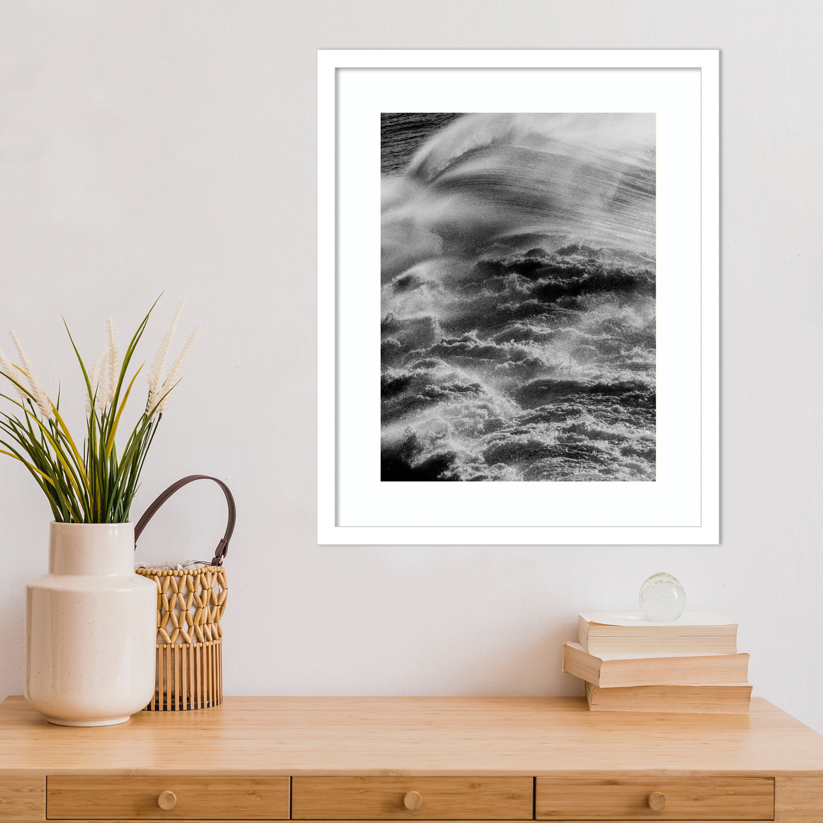 Almerton "Sea Offerings" Print, White, 21" H x 17" W