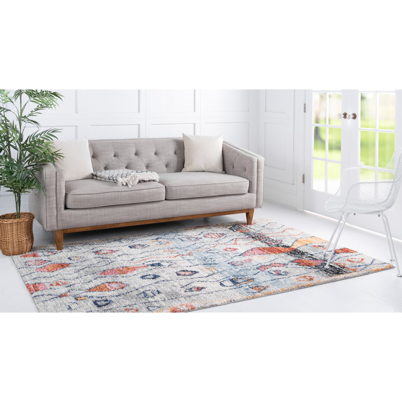 Geometric Indoor Rug, Rectangle 5'1" x 8'