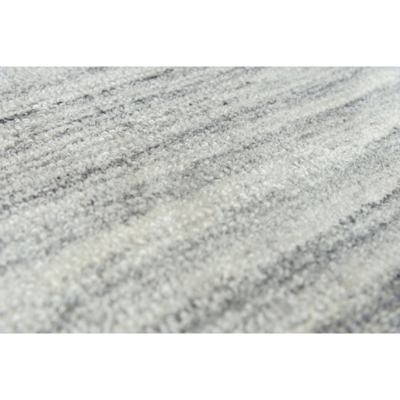 Tapis gris touffeté à la main Seasand, Rectangle 5 pi x 7 pi 6 po