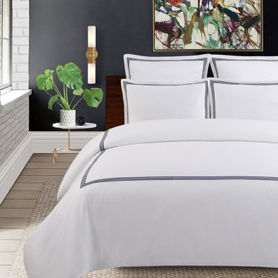 Three Line Hotel Sateen Striped Sheet Set