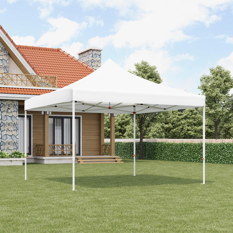 Auvent de patio imperméable 10 pi x 10 pi, tente commerciale instantanée avec sac à roulettes et revêtement en polyuréthane