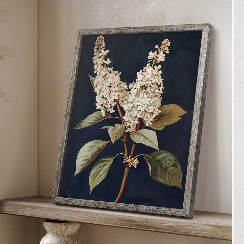 Reproduction encadrée FLORAL Series CLVI - bois massif, H 30 po x l 24 po