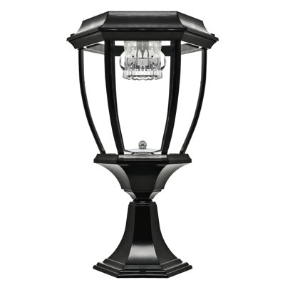 Charters Stained Glass Transparent Pier Mount Light Post Lantern