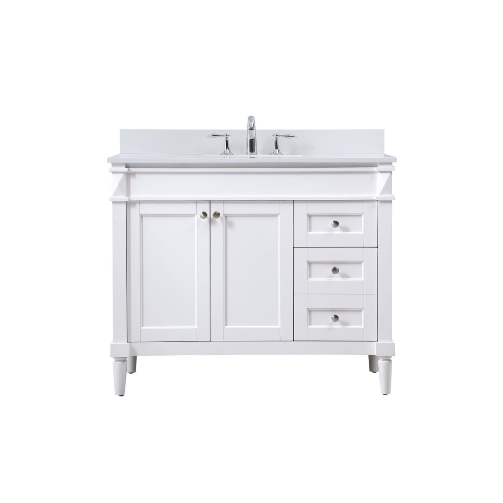 Readington 42'' Single Bathroom Vanity, White, 42"