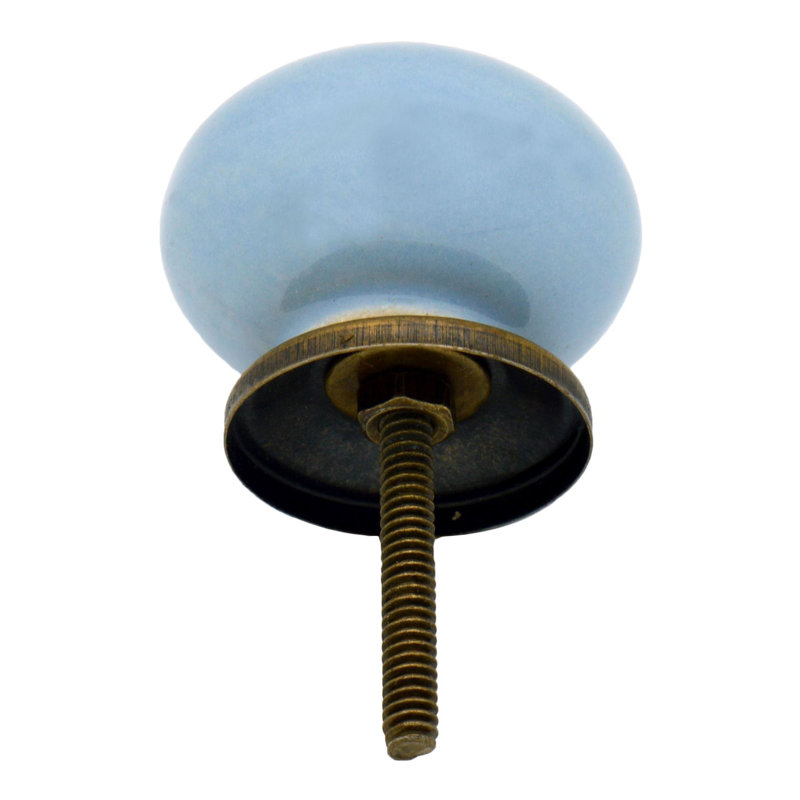 Nicola Spring - Round Ceramic Cabinet Knobs, Blue