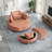Crescent Sofa With Two Throw Pillows And One Lumbar Pillow, Comes With Extra Tray-164114529