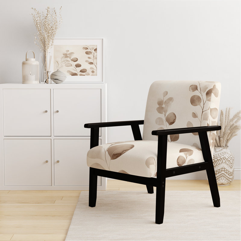 Fauteuil d'appoint Eucalyptus - Fauteuil Eucalyptus Calm III, Black Square Arms
