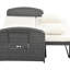 Pe avec dossier réglable et fonction de rangement pour les coussins - Mobilier de jardin double extérieur blanc résistant à la rouille-1891090251