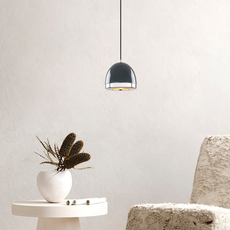 Luminaire suspendu 1 lumière Potosi, Cuir brut