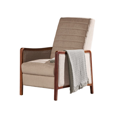 Fauteuil inclinable manuel Ryka, beige, bois de bouleau