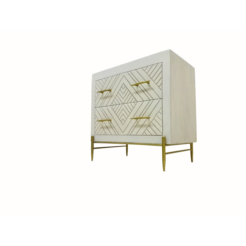 Wilbraham 28'' W Metal Nightstand
