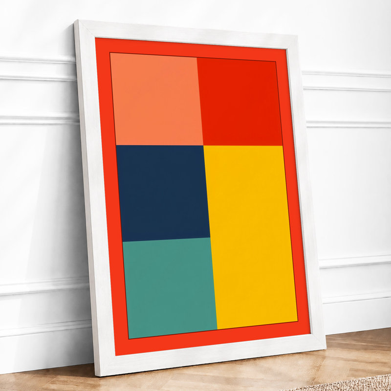Colour Fields Geometric - Print, A1 - 84.1 x 59.4 cm, White
