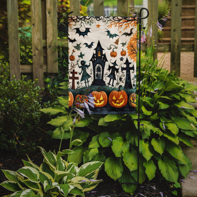 Papel Picado Skeletons Spooky Halloween Garden Flag