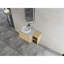 Meuble-lavabo mural 42 po en contreplaqué avec vasque en céramique, tablette de rangement et 2 portes à fermeture en douceur-134531163