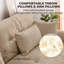 Canapé d'angle modulaire en forme de U 4 places Camel avec 2 poufs amovibles et coussins profonds-1844406459