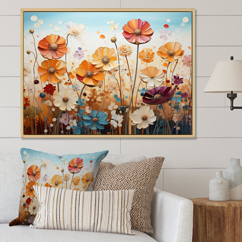 " Desert Euphoria Pointillism ", Natural Floater Framed, 30" H x 40" W x 1.5" D