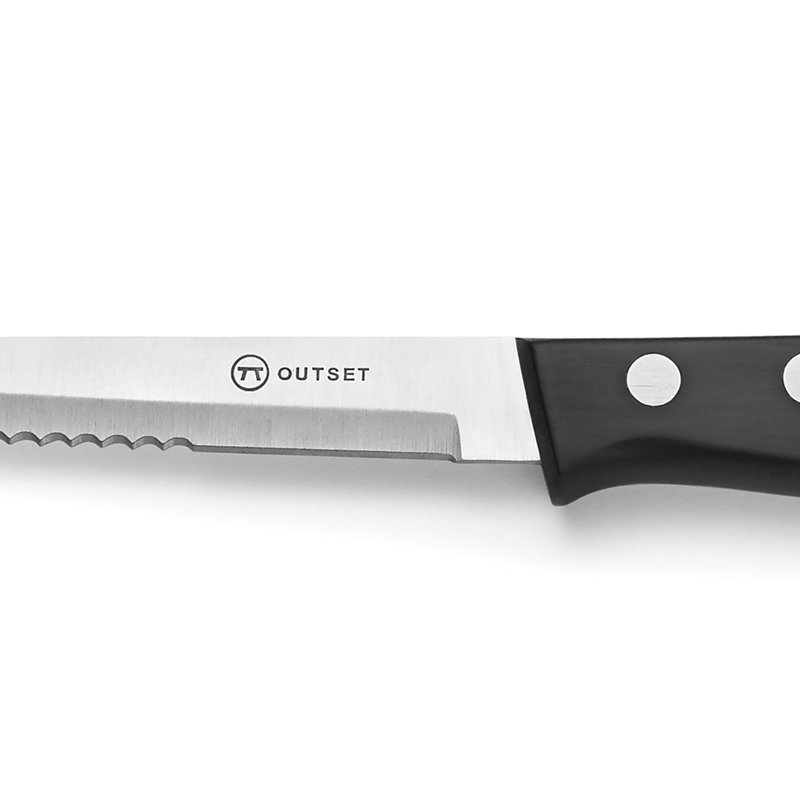 Outset Steakhouse Knife Set, Stainless Steel, Set of 6
