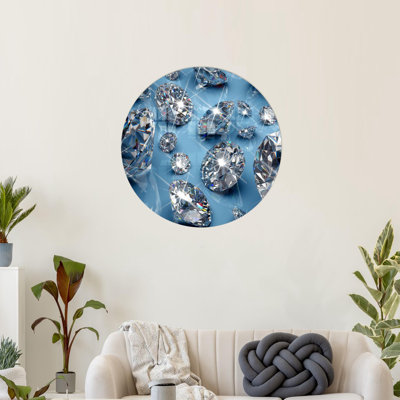 Élégant art mural en verre d'inspiration bohémienne à motif de losanges, parfait pour décorer une cuisine ou une chambre à coucher moderne