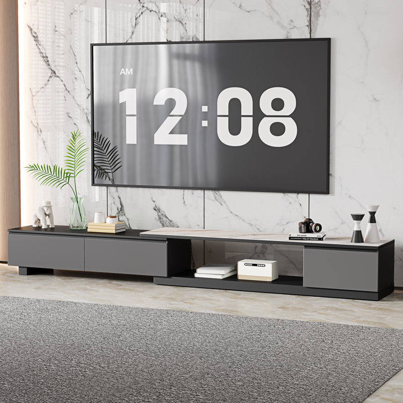 Extendable TV Stand For TVs Up To 85'' - 110'', Media Console With Storage Drawers