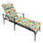 74" x 22" Outdoor Chaise Lounge Cushion with Ties and Loop