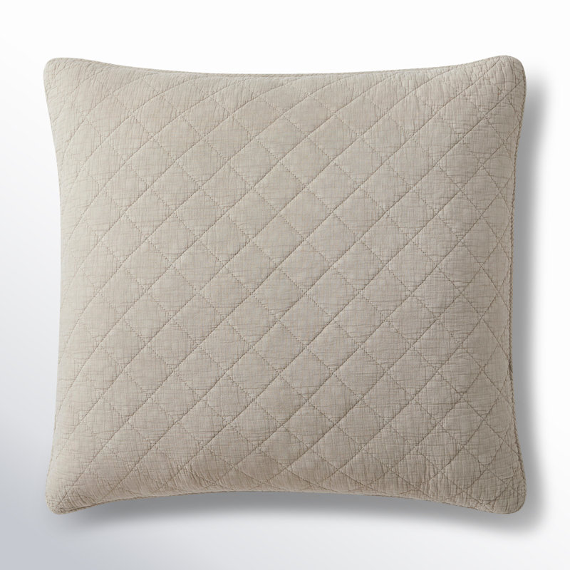 Stonewashed Cotton Gauze Solid Color Classic Casual Modern Rustic Pillow Sham, Standard/Twin, Sable