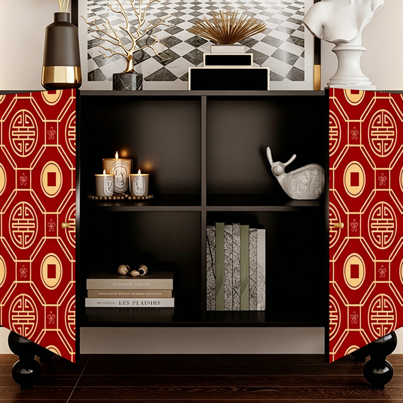 Compact Solid Wood Entryway Decor Storage Cabinet