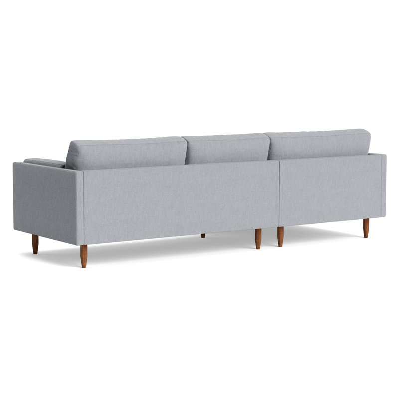 Skinny Fat Chaise Sectional, Performance Weave - Zinc, Left Hand Facing