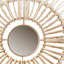 Ensemble de décoration murale, fibre ronde naturelle et miroir 3 pièces - Art mural