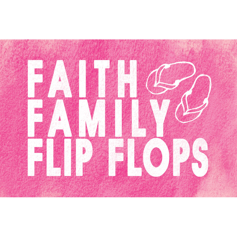 Faith Flipflops - Wrapped Canvas Print, 30cm H x 46cm W x 3.8cm D