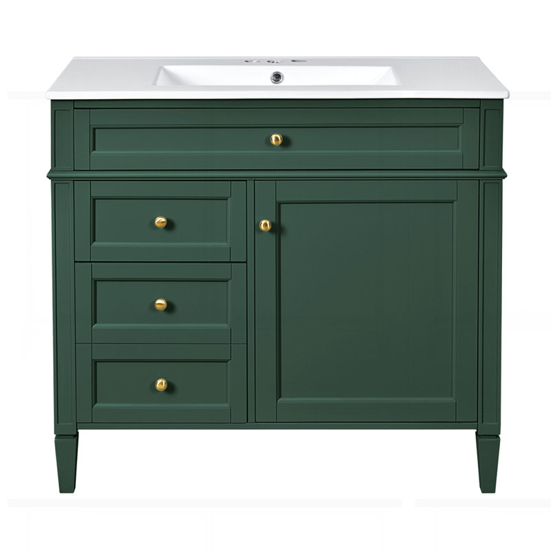 Armoire de rangement moderne avec 2 tiroirs et lavabo supérieur