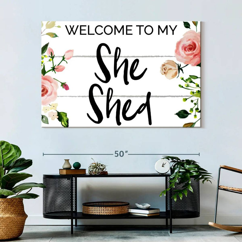 She Shed Set I, H 34 po x l 51 po