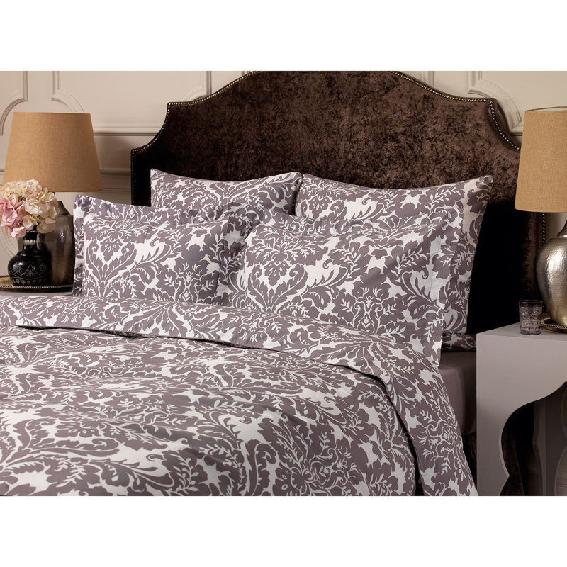 Taie d'oreiller en coton égyptien Damask, Européen