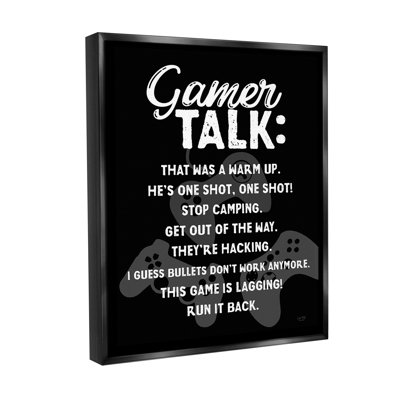 "Gamer parler phrases" par Lux + Me Designs sur toile