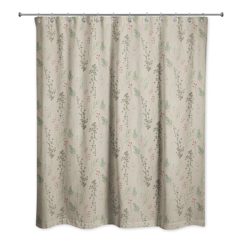 Rideau de douche simple Hermgenes, Brun